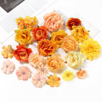 Cabezas De Flores Naranjas Artificiales En Seda Para Decoración De Hogar Bodas Fiestas Accesorios Regalos De San Valentín Uso Interior - details 4