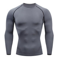 Camiseta De Gimnasio Para Hombre Dry Fit Alta Calidad MMA Fitness Running Compresión Transpirable Rashguard Primera Capa Deportiva - details 5