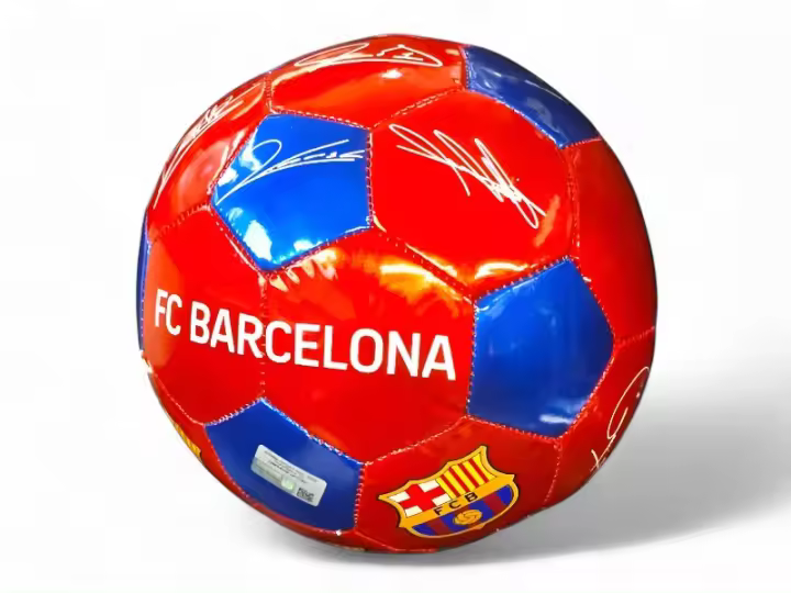 FC Barcelona Balón Oficial Firmado, Rojo/Azul, tamaño 5, Unisex Adulto - 1