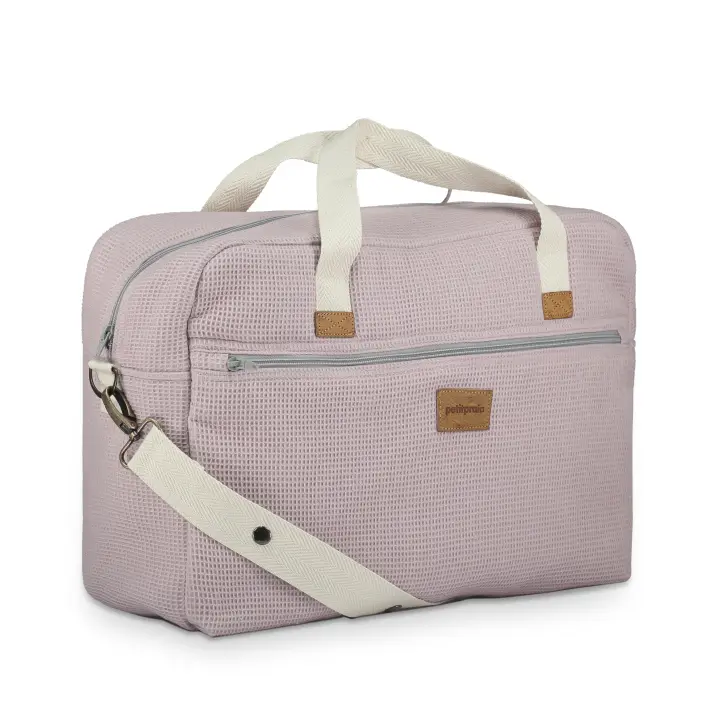Bolso de Viaje Waffle Rosa - Elegante bolso de viaje con diseño en relieve DE PETIT PRAIA - 1