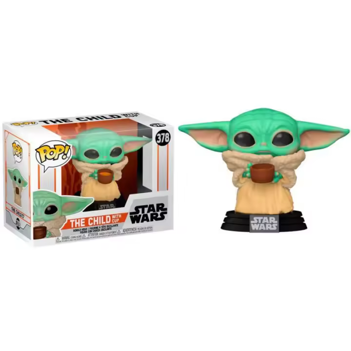 Funko Pop Figura De El Niño Con Taza De The Mandalorian Star Wars - 1