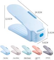 Organizador de zapatos, zapatero ajustable, soporte para zapatos que ahorra espacio, apilador de zapatos, organizador de zapatos, organizador de ranuras para zapatos para hombres, mujeres y familias, paquete de 8, 24 x 5 x 9,5 x 5,5 cm - details 0