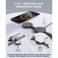Cargador Magnético Ajustable 3 en 1 Para iPhone - Carga Inalámbrica Ràpida 18W, Compatible con AirPods/Apple Watch, Diseño Compacto para Viajes - details 6