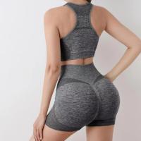 Conjunto De Yoga Para Mujer Ropa De Gimnasio Con Bragas Y Camisetas Sport Tops Sin Costuras Leggings De Gimnasio Transpirable Y Ecológica - details 9