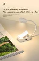 Lámpara De Libro Plegable Mini Con Clip Luz Nocturna LED Recargable USB 3 Modos Protección Ocular Dimmer Continuo Flexible Para Lectura En La Habitación - details 12