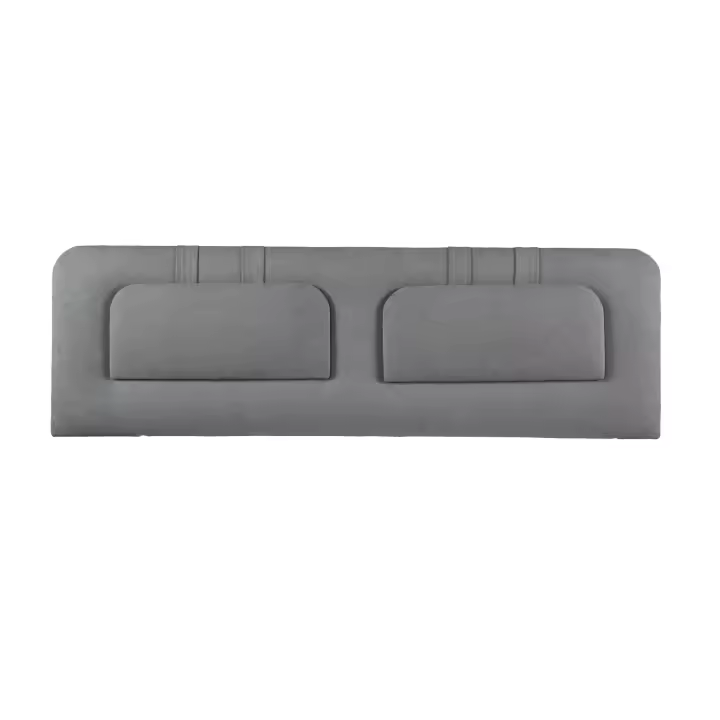 Häusbed Confort SL - Cabecero de Cama 120 - 145x50x7 BLUME Tapizado Microfibra AquaClean Gris - 1