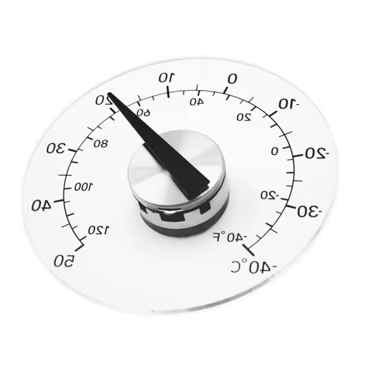 Termómetro Portátil Para Exteriores Jardín Ventana Inodoro Medidor De Temperatura Impermeable Con Puntero Miniatura Dial De Acrílico Cubierta De Acero Inoxidable Y Puntero De Aluminio - 1