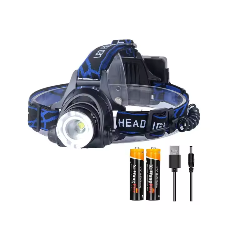 Linterna Frontal LED Potente Con Zoom Telescópico Recargable Impermeable Para Pesca Y Camping Luz De Cara Portátil - 1
