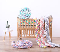Protector de cuna para bebé, tejido a mano danés con trenza de cuatro hilos, anticolisión. - details 0