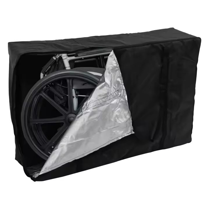 Bolsa De Viaje Para Ruedas Y Silla De Ruedas De Tela Oxford Impermeable Y Resistente Al Desgaste Bolsa Plegable Para Carro De Mano Compatible Con Roolator - 1