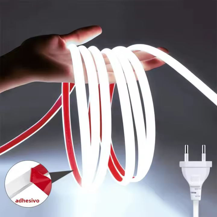 Tiras LED COB De 220V Alta Brillo IP65 Impermeable Adhesivo Rígida Para Iluminación De Habitaciones Jardín Exterior - 1