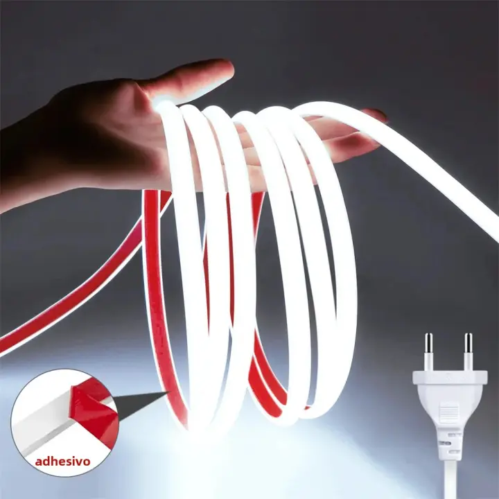Tiras LED COB De 220V Alta Brillo IP65 Impermeable Adhesivo Rígida Para Iluminación De Habitaciones Jardín Exterior - 1