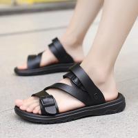 Sandalias De Verano Para Hombre Casual Deportivas PU Cuero No Eslipantes Transpirables Zapatos Romanos Playa Zapatos Del Jardín - details 25
