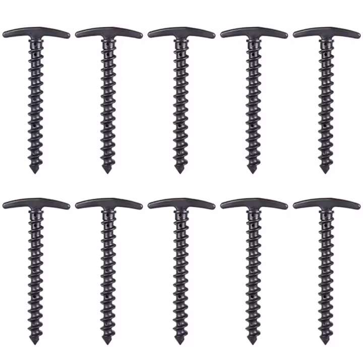 Clavos De Tenda Para Acampar Y Senderismo 10-50 Piezas Plásticos Espiral Herramientas De Camping Al Aire Libre Fijación De Tenda - 1