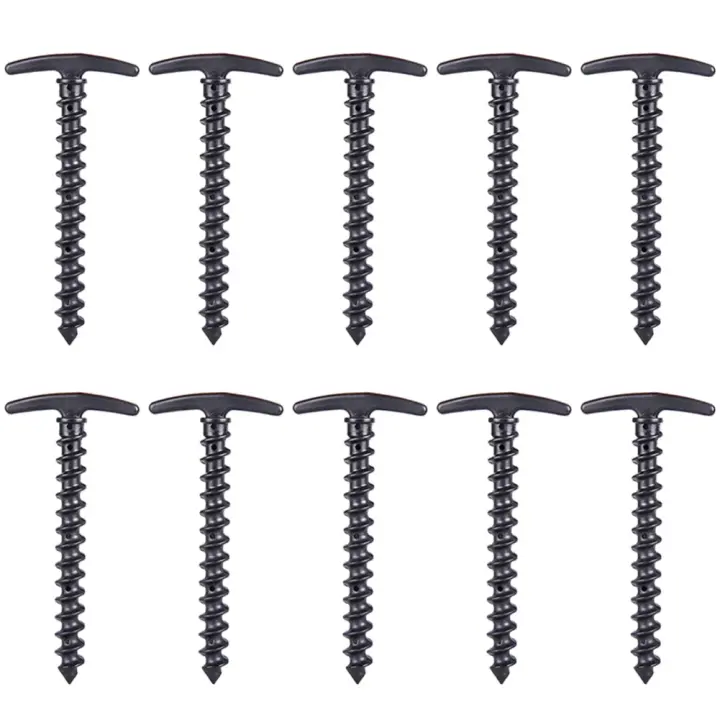 Clavos De Tenda Para Acampar Y Senderismo 10-50 Piezas Plásticos Espiral Herramientas De Camping Al Aire Libre Fijación De Tenda - 1