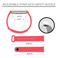 Ociodual Correa de Recambio Compatible con Xiaomi Mi Band 9 y Mi Band 8, de color Rosa, Repuesto de Silicona Suave Flexible Sport Goma Transpirable - details 6