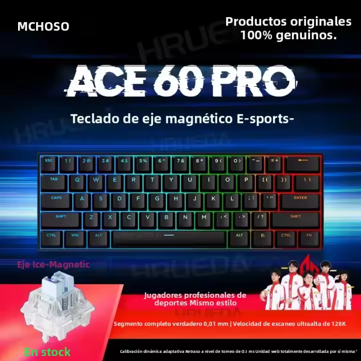 Teclado Mecánico De Gaming MCHOSE ACE68 pro Con Cable 8000Hz SOCD/Rs 0.125ms 128K Tasa De Muestreo 80 Teclas Retroiluminación Multicolor - 1
