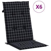vidaXL Cojines de silla de respaldo alto 6 uds 120 x 50 x 3 cm Color Azul,  Verde,  Verde brillante y mas Cojín Decorativo de Asiento Cojines de muebles de salon - details 7