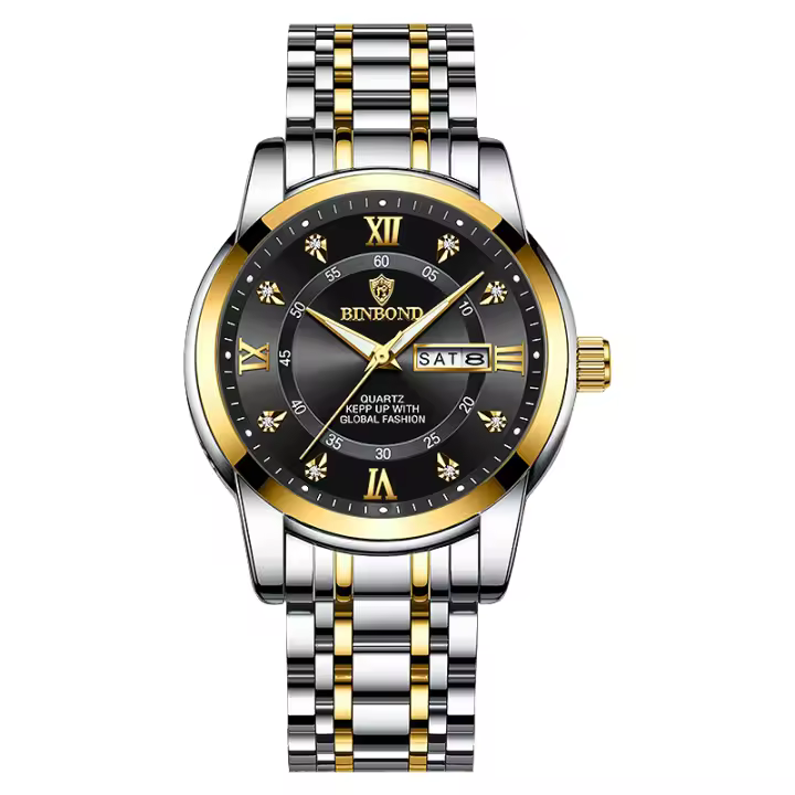 Reloj De Pulsera De Cuarzo Para Hombre Relogio Masculino De Lujo Deportivo Resistente Al Agua 30ATM Con Fecha Y Luz Térmica - 1