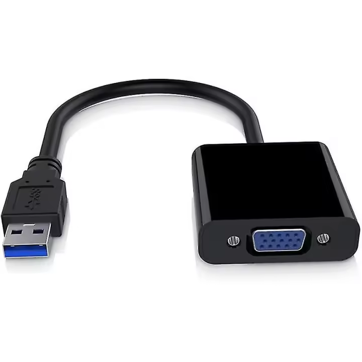Convertidor adaptador USB 3.0 a VGA, adaptador de cable externo para pantalla gráfica y video USB a VGA de 1080P - 1