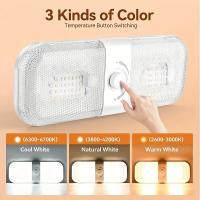 Luz De Lectura Para Coche Highbright 120LED 3 Colores Ajustables Luz De Techo Para RV Barco Camión Caravana Universal 12V - details 1