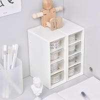 Caja De Almacenamiento Para Escritorio Con Mini Cajones Caja De Nueve Cuadrados Pila Plegable Para Joyería Accesorios De Peluquería Y Adhesivos - details 6