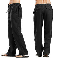 Spring Men's Linen Wide Leg Pants Oversized Sports Street Casual Yoga Pants Sweatpants Men's - details 15