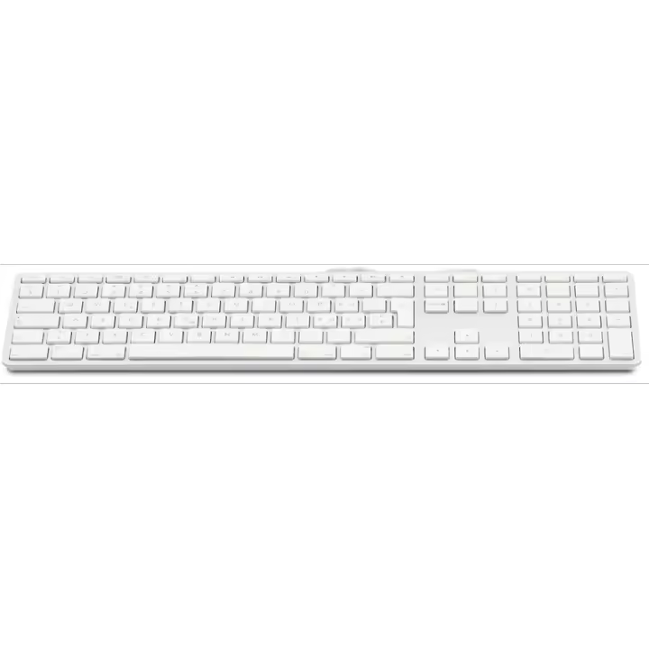 Teclado numérico USB KB-1243, 110 teclas, 2x USB, aluminio, diseño griego, macOS, blanco - 1