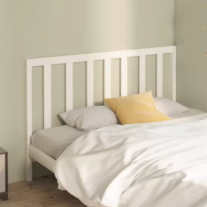 Cabecero de cama madera maciza de pino blanco 146x4x100 cm - 1