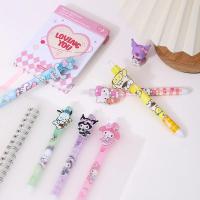 Sanrio 48PCS Bolígrafos De Gel Lindos Kuromi Melody Hello Kitty Acrylic Patch Presión De Bola 0.5 Negro Para Niñas Regalos Estudiantiles De Alta Calidad - details 4
