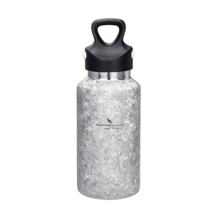 Botella De Agua Aislada De Titanio Boundless Voyage Doubles Enchufe Deportiva Ligera Y Sellada Para Gimnasio Resistente Al Agua - 1