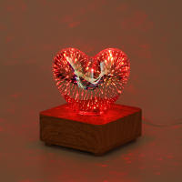 Luz Nocturna LED Proyección 3D De Ondas De Choque De Osos Con Colorido USB Decoración Atmosfera Ajustable Para Habitación Decorativo De Vidrio - details 17