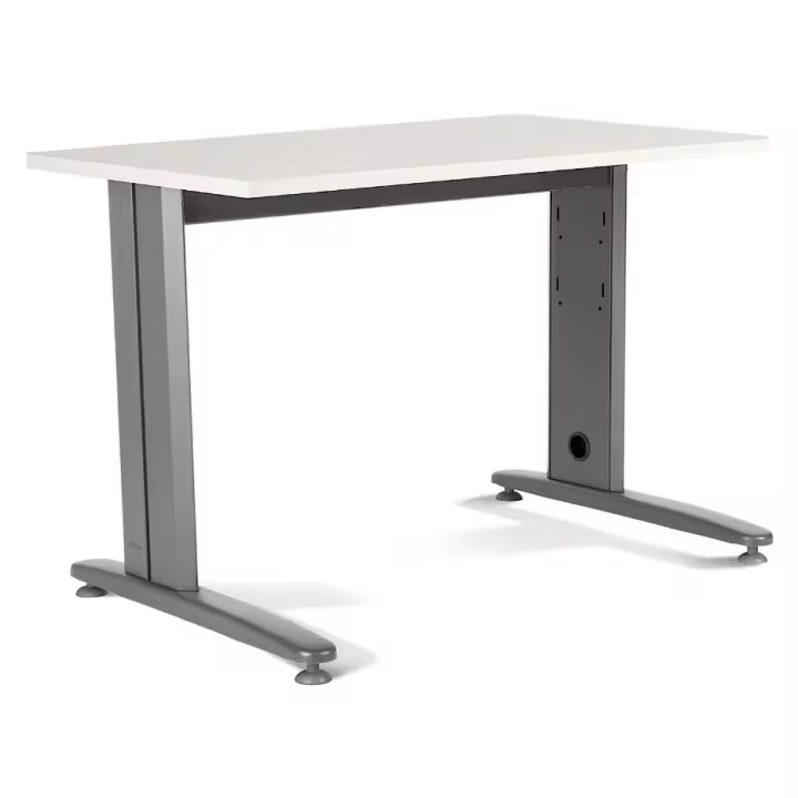 Mesa de Oficina Rocada para Teletrabajo | Estructura de Acero | Fácil Montaje | 120 X 60 Cm | Acabados en Blanco - 1