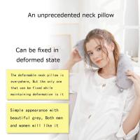 Almohada De Viaje En Forma De U De Espuma Memory Para Proteger La Columna Cervical Ligera Plegable De Reacción Lenta Fáciles De Llevar - details 2