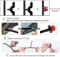 Emisores De Rociador De Riega Micro Drip 8 Agujeros Ajustables Para Sistema De Riego Jardín 50/100 Piezas - details 4