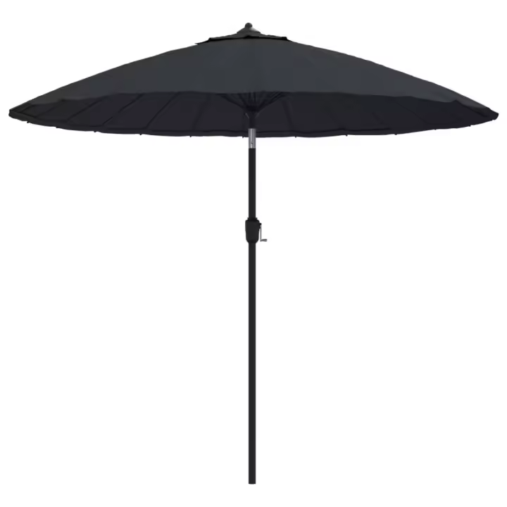 Sombrilla de Jardín con Palo de Aluminio Negro 270 cm - 1