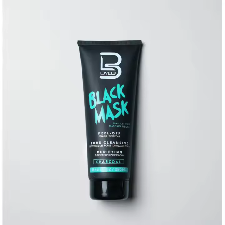 L3VEL3 -- Mascarilla facial con carbón vegetal Black Facial Mask con Carbón Vegetal - Detox y Antiedad 250ML - 1