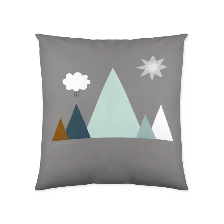 FUNDA DE COJIN VACIO INFANTIL 100% ALGODÓN JURASIC WHITE 40x40 CM HACIENDO EL INDIO FABRICADO EN ESPAÑA - 1