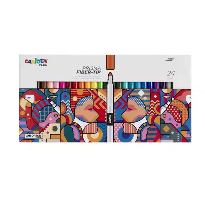 UNIVERSAL ROTULADOR CARIOCA PLUS PRISMA 24 COLORES SURTIDOS CARIOCA PLUS 1x25x15 Cms. - 1
