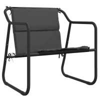 vidaXL Juego muebles de jardín 3 pzas y cojines acero gris antracita - details 2