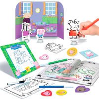 Peppa Pig - Mochila infantil Peppa Pig con cuaderno de actividades, Ejercicios para colorear, Rotuladores, 8 personajes de cartón, Juguete para niños y niñas, Regalo a partir de 3 años - details 1