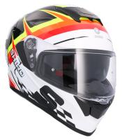 CASCO INTEGRAL MARCA SHIRO RAPTOR PEGASUS BLANCO PERLADO Y ROJO - details 2