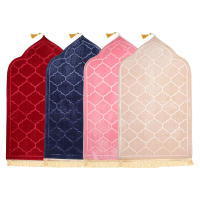 Alfombra De Oración Portátil Para Viajes Soft Worship Non-slip Con Diseño De Plegado De Flannel Para Musulmanos Durante El Ramadán Alfombra Antideslizante Para Interior - details 7