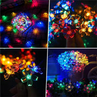 Luces De Flores Solares Para Jardín Fiesta De Boda Decoración De Patio Luces De Morera En Forma De Cerezo Multicolor Y Blanco Cálido Para Exterior - details 9