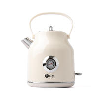 Hervidor de Agua Retro [1,7 L, 2200 W], Crema, Acero Inoxidable, Con Indicador de Temperatura y Nivel de Agua Exterior en Diseño Retro - details 6