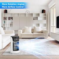 Ventilador de aire acondicionado portátil, mini enfriador de aire personal portátil, ventilador de refrigeración de aire de escritorio de 6 velocidades, luz LED de 7 colores con función de sincronización, adecuado para uso personal, doméstico y de oficina - details 1