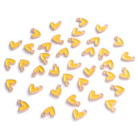 iYOE 30pcs Charms De Corazón Enamel Colorido 8.5x9mm Pendantes Para Joyería DIY Hebillas Pulseras Collares Manualidades - details 15