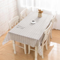Mantel Redondo De PVC Impermeable a Prueba De Manchas Con Patrón Cuadriculado Para Sala De Estar Y Cocina Cubierta De Mesa Rectangular Para Comedor - details 5