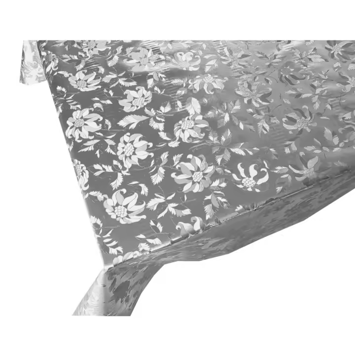 Mantel de hule damasco elegante - Plateado 40104-4    mantel por metros; manteles; mantel barato; mantel jardín - 1
