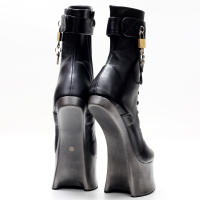 Botas De Plataforma Con Tacón Alto De 7 Pulgadas JIALUOWEI Para Ponyplay Y Fantasía Botas De Tobillo En PU Talla 36-46 Envío Rápido - details 7